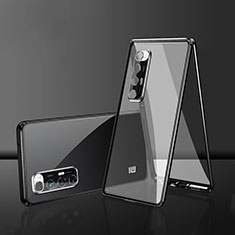 Xiaomi Mi 10S 5G用ケース 高級感 手触り良い アルミメタル 製の金属製 360度 フルカバーバンパー 鏡面 カバー Xiaomi ブラック