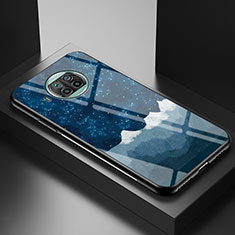 Xiaomi Mi 10T Lite 5G用ハイブリットバンパーケース プラスチック パターン 鏡面 カバー LS1 Xiaomi ネイビー