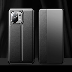 Xiaomi Mi 11 5G用手帳型 レザーケース スタンド カバー Xiaomi ブラック