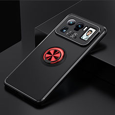 Xiaomi Mi 11 Ultra 5G用極薄ソフトケース シリコンケース 耐衝撃 全面保護 アンド指輪 マグネット式 バンパー Xiaomi レッド・ブラック