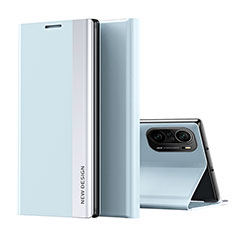 Xiaomi Mi 11X 5G用手帳型 レザーケース スタンド カバー Q01H Xiaomi ブルー