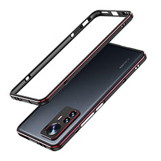 Xiaomi Mi 12 5G用ケース 高級感 手触り良い アルミメタル 製の金属製 バンパー カバー A01 Xiaomi レッド・ブラック