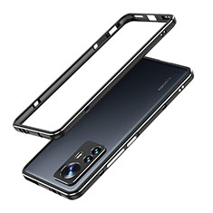 Xiaomi Mi 12 5G用ケース 高級感 手触り良い アルミメタル 製の金属製 バンパー カバー A01 Xiaomi ブラック