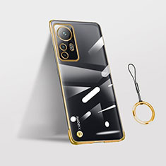 Xiaomi Mi 12 Pro 5G用ハードカバー クリスタル クリア透明 H02 Xiaomi ゴールド