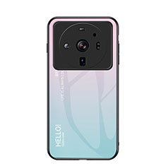 Xiaomi Mi 12 Ultra 5G用ハイブリットバンパーケース プラスチック 鏡面 虹 グラデーション 勾配色 カバー M01 Xiaomi ピンク