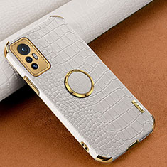 Xiaomi Mi 12S 5G用ケース 高級感 手触り良いレザー柄 S05 Xiaomi ホワイト