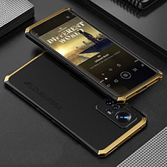 Xiaomi Mi 12S 5G用360度 フルカバー ケース 高級感 手触り良い アルミメタル 製の金属製 Xiaomi ゴールド・ブラック