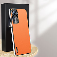 Xiaomi Mi 12T Pro 5G用ケース 高級感 手触り良いレザー柄 AT1 Xiaomi オレンジ