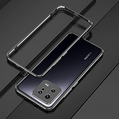 Xiaomi Mi 13 5G用ケース 高級感 手触り良い アルミメタル 製の金属製 バンパー カバー Xiaomi ブラック