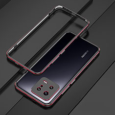 Xiaomi Mi 13 Pro 5G用ケース 高級感 手触り良い アルミメタル 製の金属製 バンパー カバー Xiaomi レッド・ブラック