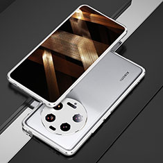 Xiaomi Mi 13 Ultra 5G用ケース 高級感 手触り良い アルミメタル 製の金属製 バンパー カバー Xiaomi シルバー