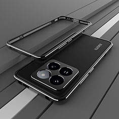 Xiaomi Mi 14 5G用ケース 高級感 手触り良い アルミメタル 製の金属製 バンパー カバー JZ2 Xiaomi ブラック