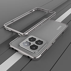 Xiaomi Mi 14 5G用ケース 高級感 手触り良い アルミメタル 製の金属製 バンパー カバー JZ2 Xiaomi ダークグレー