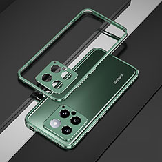 Xiaomi Mi 14 5G用ケース 高級感 手触り良い アルミメタル 製の金属製 バンパー カバー Xiaomi グリーン