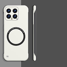 Xiaomi Mi 14 Pro 5G用ハードケース プラスチック 質感もマット フレームレス カバー Mag-Safe 磁気 Magnetic Xiaomi ホワイト