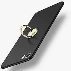 Xiaomi Mi 5用ハードケース プラスチック 質感もマット アンド指輪 A02 Xiaomi ブラック