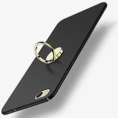 Xiaomi Mi 5C用ハードケース プラスチック 質感もマット アンド指輪 A02 Xiaomi ブラック