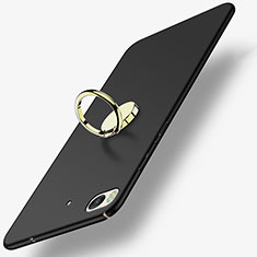 Xiaomi Mi 5S用ハードケース プラスチック 質感もマット アンド指輪 A02 Xiaomi ブラック