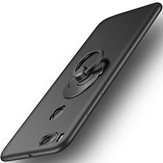 Xiaomi Mi 5X用ハードケース プラスチック 質感もマット アンド指輪 Xiaomi ブラック