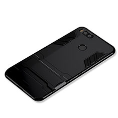 Xiaomi Mi 5X用ハイブリットバンパーケース スタンド プラスチック 兼シリコーン カバー Xiaomi ブラック