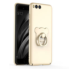 Xiaomi Mi 6用ハードケース プラスチック 質感もマット アンド指輪 A01 Xiaomi ゴールド
