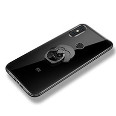 Xiaomi Mi 8用極薄ソフトケース シリコンケース 耐衝撃 全面保護 アンド指輪 バンパー Xiaomi クリア