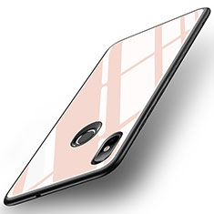 Xiaomi Mi 8用ハイブリットバンパーケース プラスチック 鏡面 カバー Xiaomi ローズゴールド