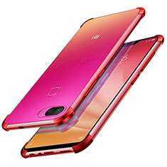 Xiaomi Mi 8 Lite用極薄ソフトケース シリコンケース 耐衝撃 全面保護 クリア透明 H01 Xiaomi レッド