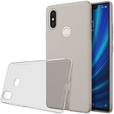 Xiaomi Mi 8 SE用極薄ソフトケース シリコンケース 耐衝撃 全面保護 クリア透明 T03 Xiaomi グレー