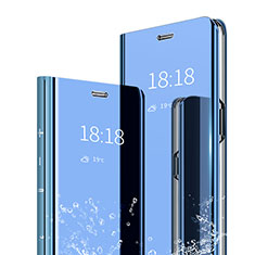 Xiaomi Mi 9用手帳型 レザーケース スタンド 鏡面 カバー Xiaomi ネイビー