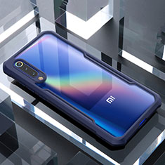 Xiaomi Mi 9 SE用ハイブリットバンパーケース クリア透明 プラスチック 鏡面 カバー M02 Xiaomi ネイビー