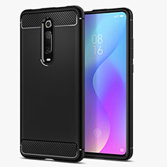 Xiaomi Mi 9T用シリコンケース ソフトタッチラバー ツイル Xiaomi ブラック