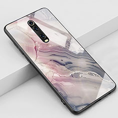 Xiaomi Mi 9T用ハイブリットバンパーケース プラスチック パターン 鏡面 カバー K01 Xiaomi ピンク