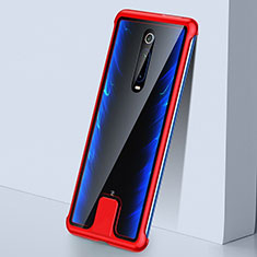 Xiaomi Mi 9T用ケース 高級感 手触り良い アルミメタル 製の金属製 360度 フルカバーバンパー 鏡面 カバー T05 Xiaomi レッド