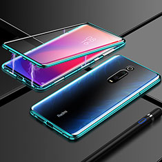 Xiaomi Mi 9T用ケース 高級感 手触り良い アルミメタル 製の金属製 360度 フルカバーバンパー 鏡面 カバー T04 Xiaomi グリーン