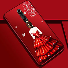 Xiaomi Mi 9T用シリコンケース ソフトタッチラバー バタフライ ドレスガール ドレス少女 カバー K01 Xiaomi マルチカラー
