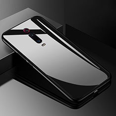 Xiaomi Mi 9T用ハイブリットバンパーケース プラスチック 鏡面 カバー T03 Xiaomi ブラック