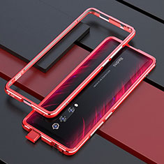 Xiaomi Mi 9T用ケース 高級感 手触り良い アルミメタル 製の金属製 バンパー カバー Xiaomi レッド