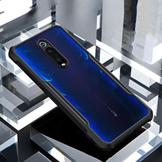 Xiaomi Mi 9T用ハイブリットバンパーケース クリア透明 プラスチック 鏡面 カバー Xiaomi ブラック