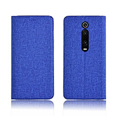 Xiaomi Mi 9T Pro用手帳型 布 スタンド H01 Xiaomi ネイビー