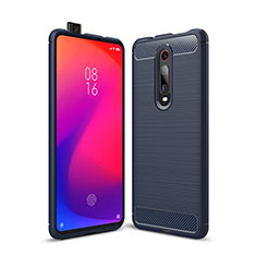 Xiaomi Mi 9T Pro用シリコンケース ソフトタッチラバー ライン カバー C01 Xiaomi ネイビー