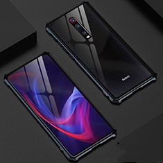 Xiaomi Mi 9T Pro用ケース 高級感 手触り良い アルミメタル 製の金属製 360度 フルカバーバンパー 鏡面 カバー T02 Xiaomi ブラック