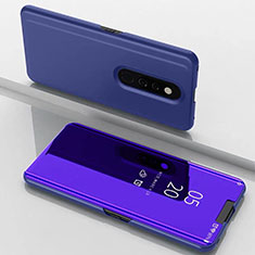 Xiaomi Mi 9T Pro用手帳型 レザーケース スタンド 鏡面 カバー Xiaomi ネイビー