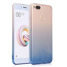 Xiaomi Mi A1用極薄ソフトケース グラデーション 勾配色 クリア透明 Xiaomi ネイビー