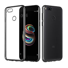 Xiaomi Mi A1用極薄ソフトケース シリコンケース 耐衝撃 全面保護 クリア透明 H02 Xiaomi ブラック