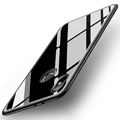 Xiaomi Mi A2用ハイブリットバンパーケース プラスチック 鏡面 カバー Xiaomi ブラック