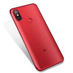 Xiaomi Mi A2用極薄ソフトケース シリコンケース 耐衝撃 全面保護 クリア透明 H04 Xiaomi レッド