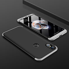 Xiaomi Mi A2用ハードケース プラスチック 質感もマット 前面と背面 360度 フルカバー Xiaomi シルバー・ブラック