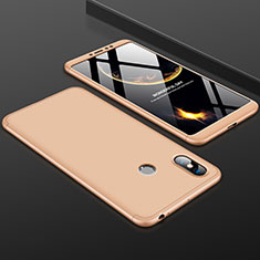 Xiaomi Mi Max 3用ハードケース プラスチック 質感もマット 前面と背面 360度 フルカバー Xiaomi ゴールド