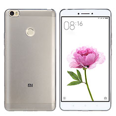 Xiaomi Mi Max用極薄ソフトケース シリコンケース 耐衝撃 全面保護 クリア透明 Q02 Xiaomi グレー